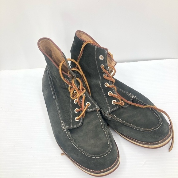 J.D.Fisk Men’s gray leather high top shoes… - Picture 1 of 7
